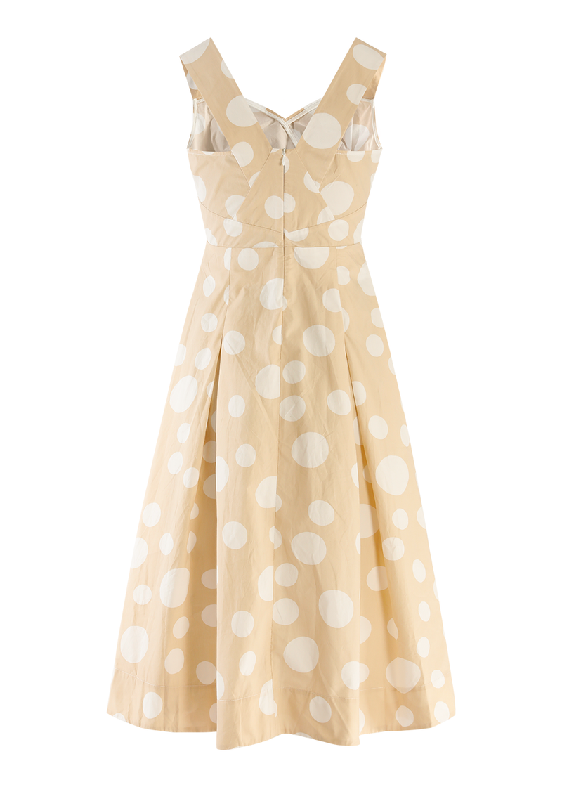 SALAZIA Yellow Cotton Short-Sleeve Dresses