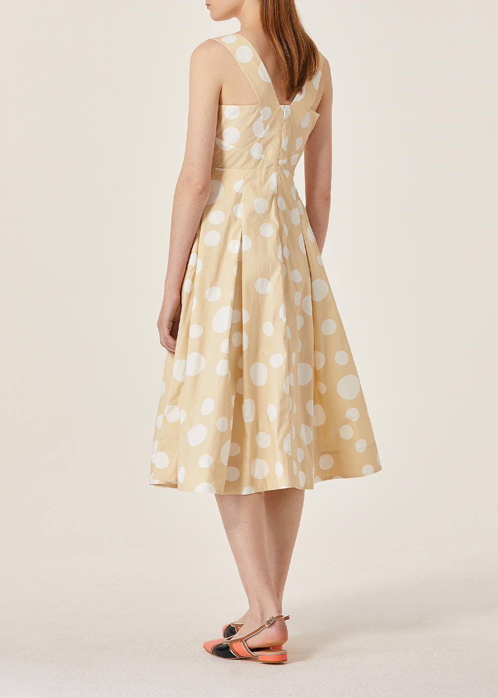 SALAZIA Yellow Cotton Short-Sleeve Dresses