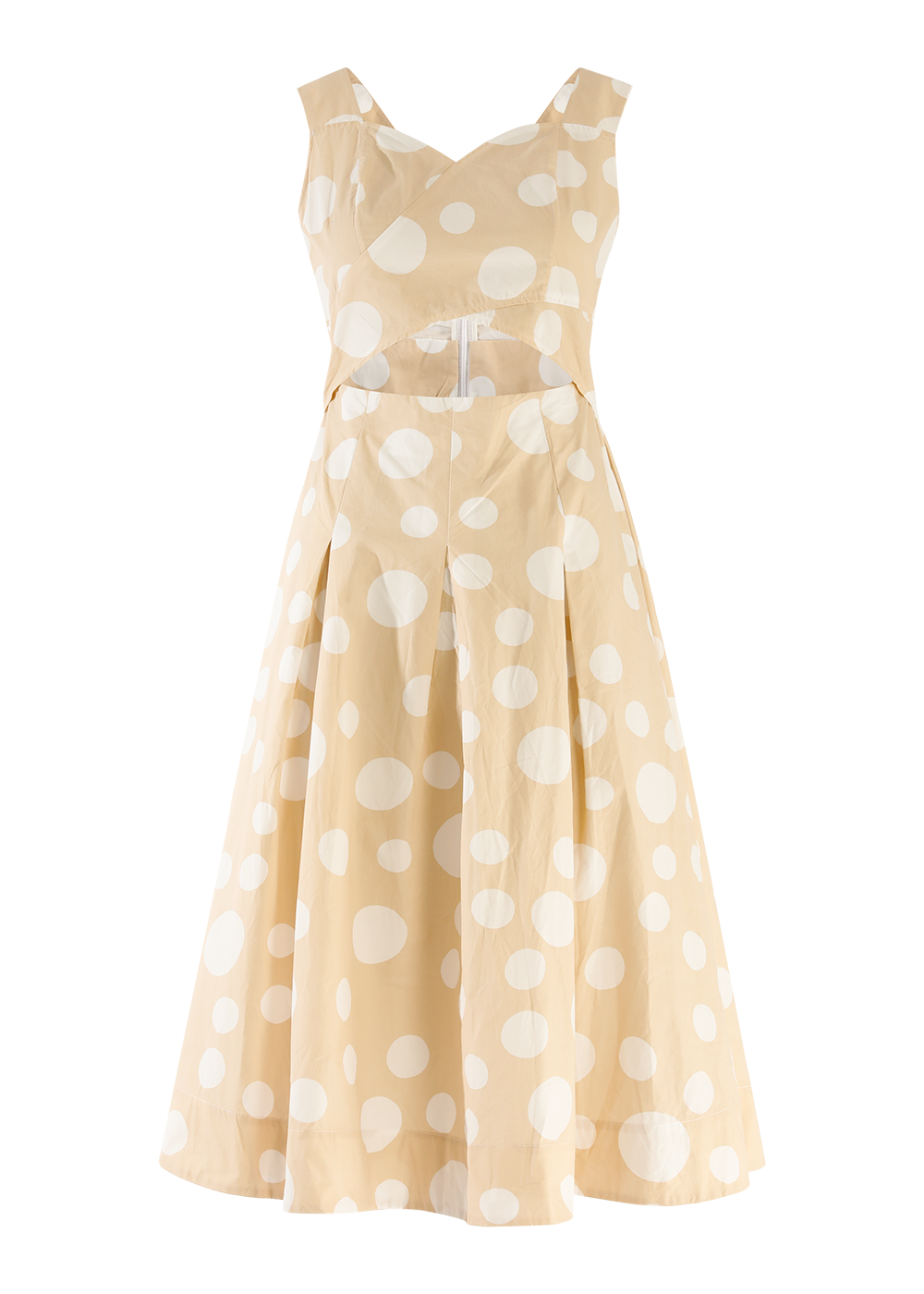 SALAZIA Yellow Cotton Short-Sleeve Dresses