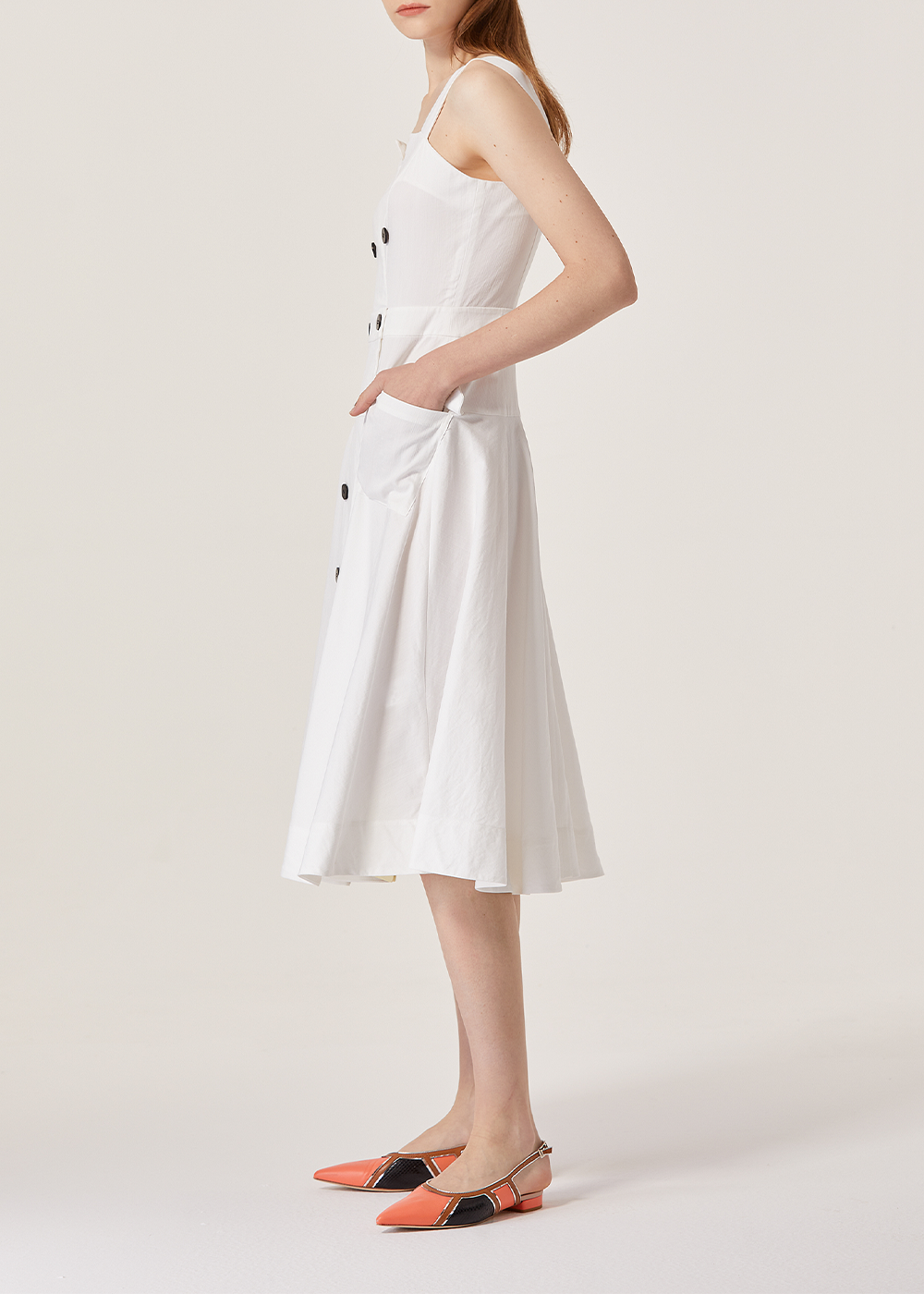 SALAZIA White Cotton-Blend Dresses