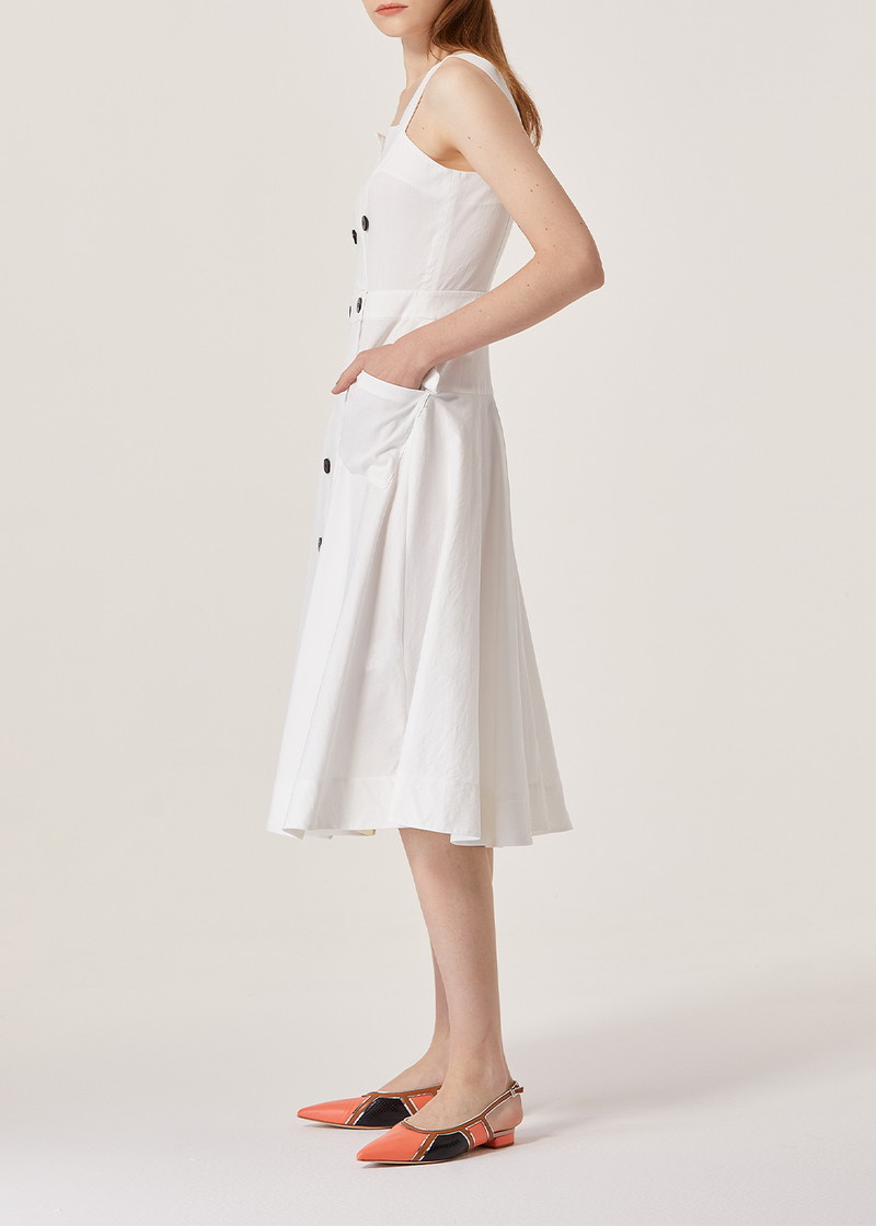 SALAZIA White Cotton-Blend Dresses