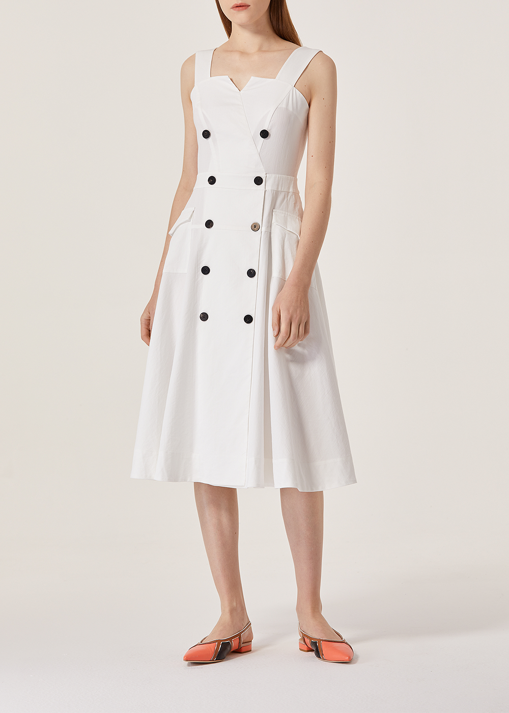 SALAZIA White Cotton-Blend Dresses