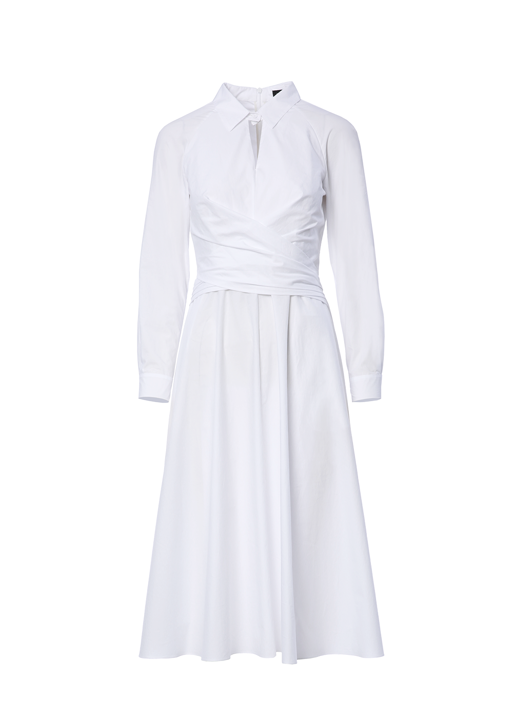SALAZIA White Cotton Long-Sleeve Dresses