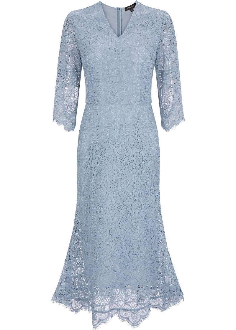 SALAZIA Mist Blue Horizon Fitted Dresses