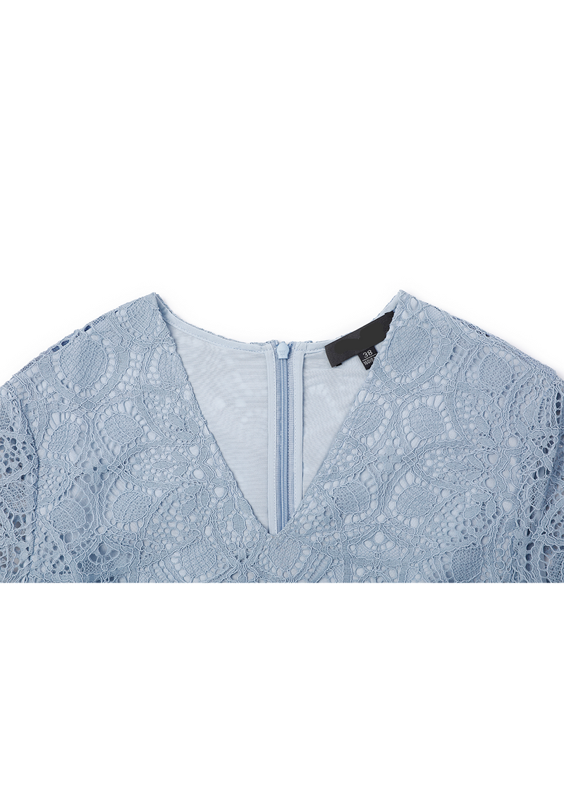 SALAZIA Mist Blue Horizon Fitted Dresses