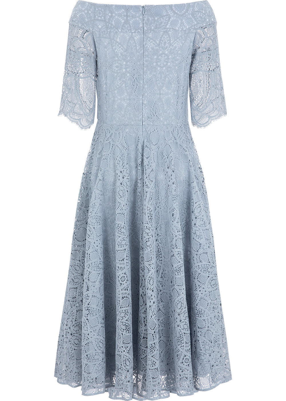 SALAZIA Mist Blue Sculpted Sleeve Dresses