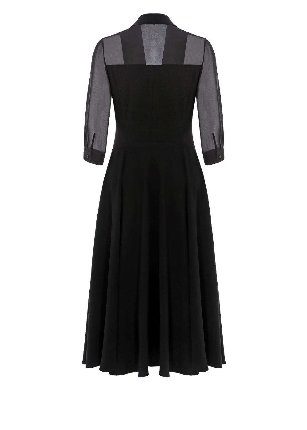 SALAZIA Black Sculpted Column Dresses