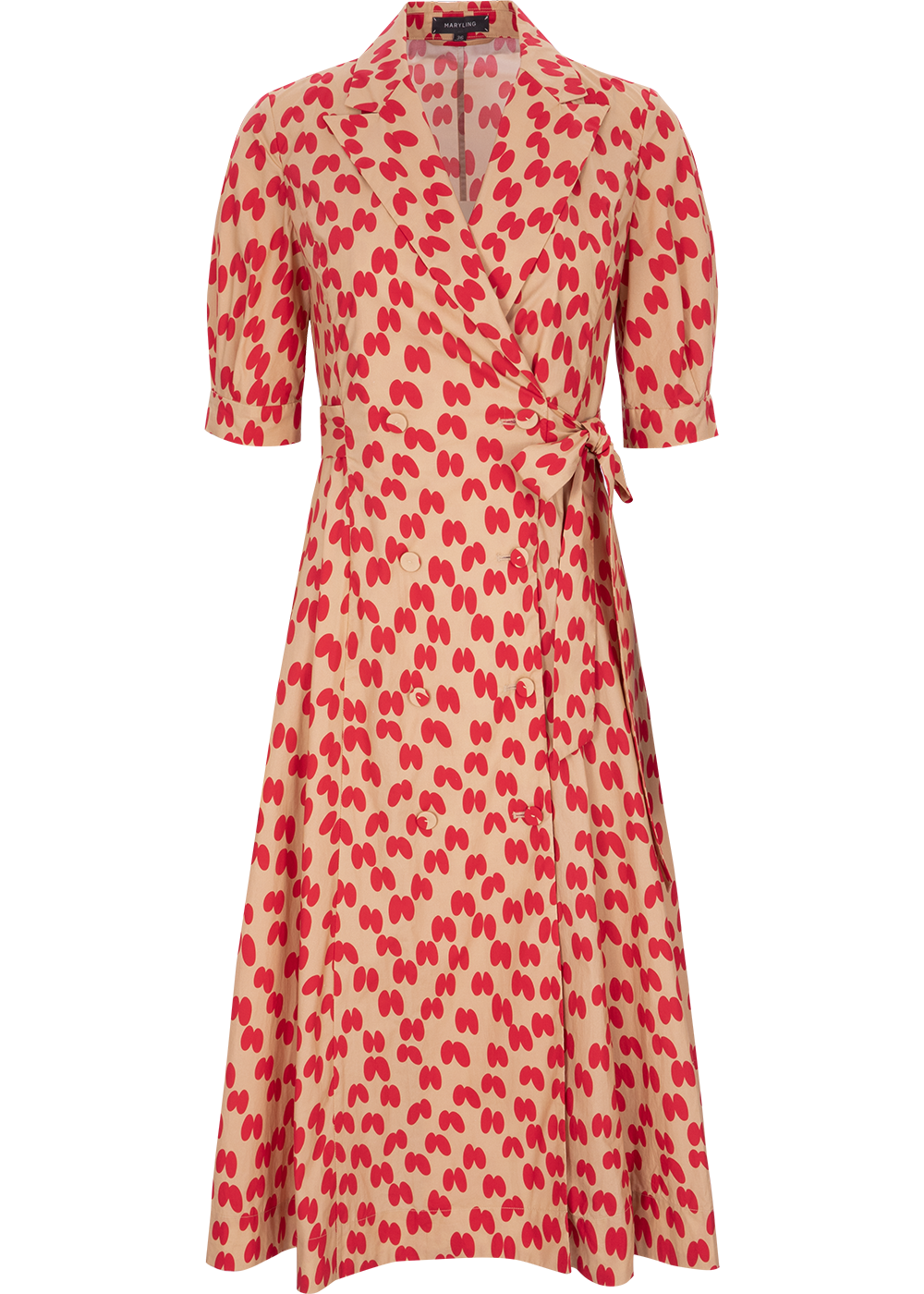 SALAZIA Crimson Heartbeat Midi Dresses