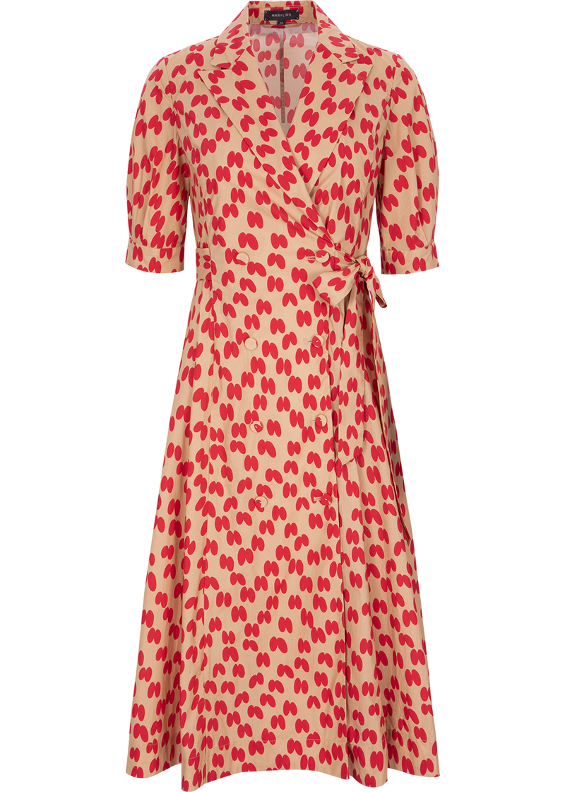 SALAZIA Crimson Heartbeat Midi Dresses
