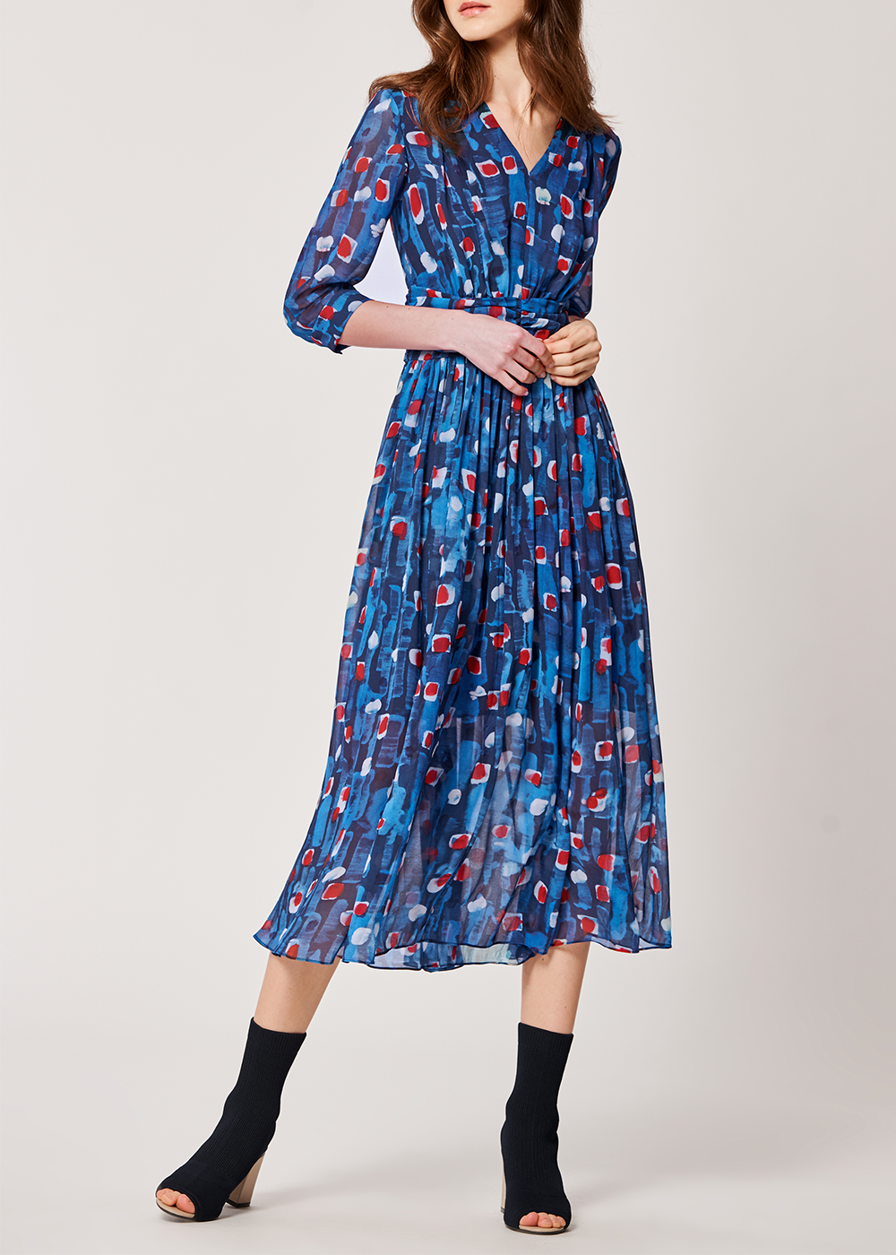 SALAZIA Iridescent Ice Crack Long-Sleeve Dresses