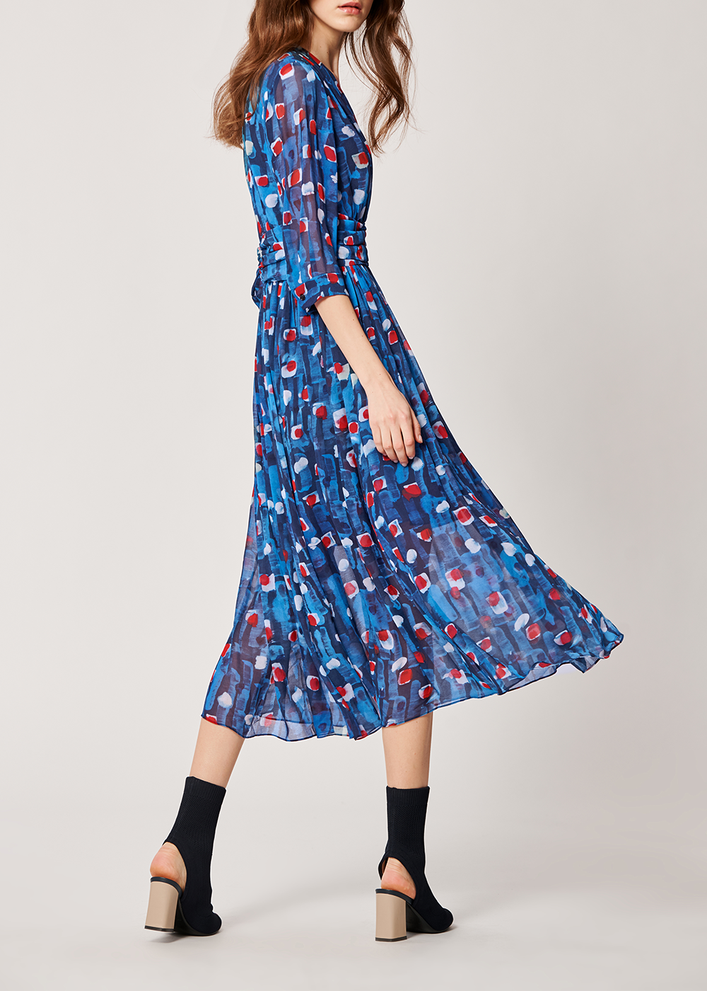 SALAZIA Iridescent Ice Crack Long-Sleeve Dresses