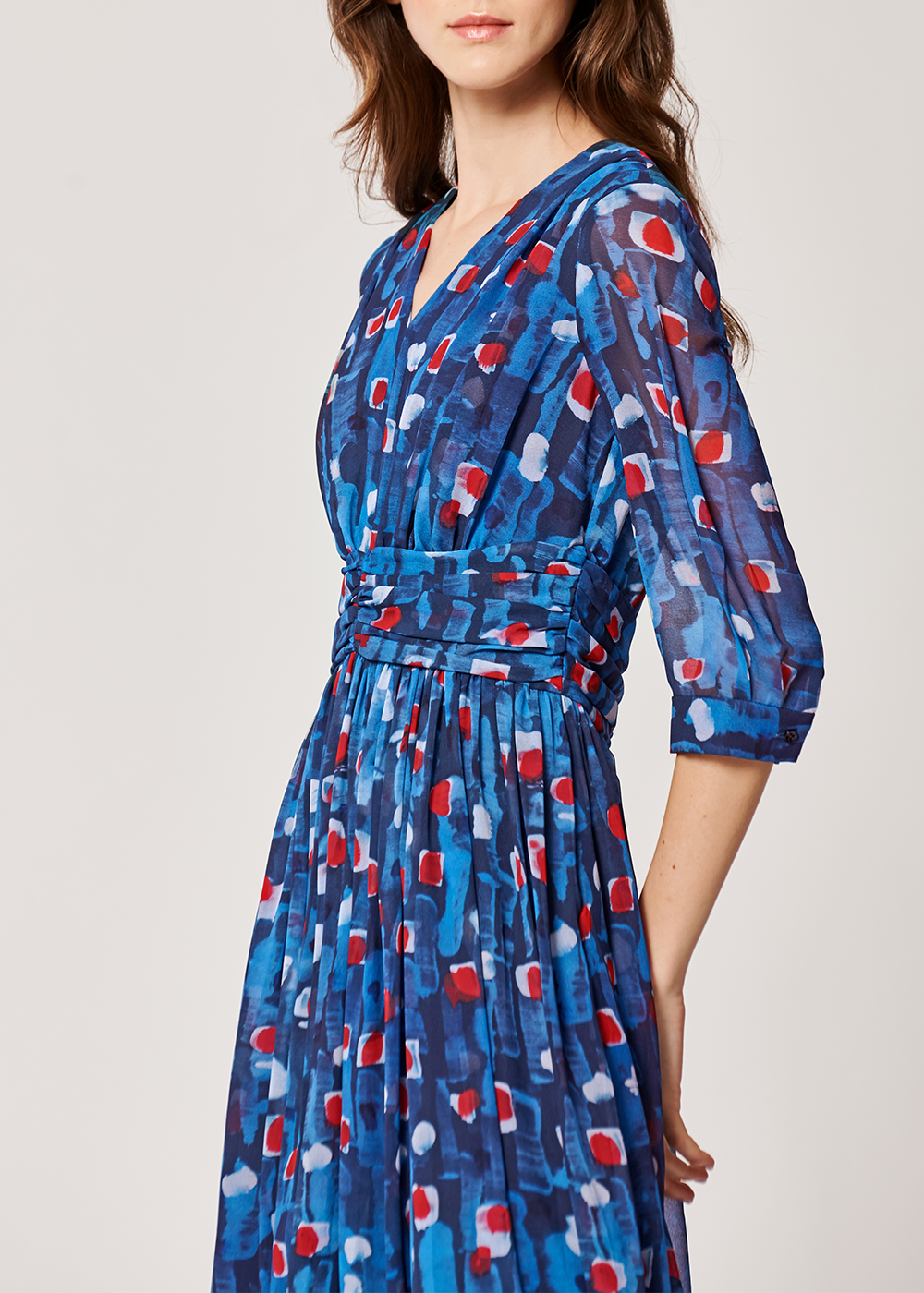 SALAZIA Iridescent Ice Crack Long-Sleeve Dresses