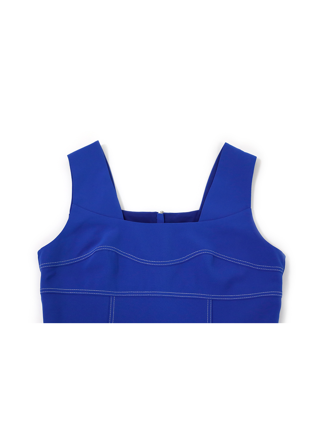 SALAZIA Azure Blue Stretch Fit-and-Flare Dresses