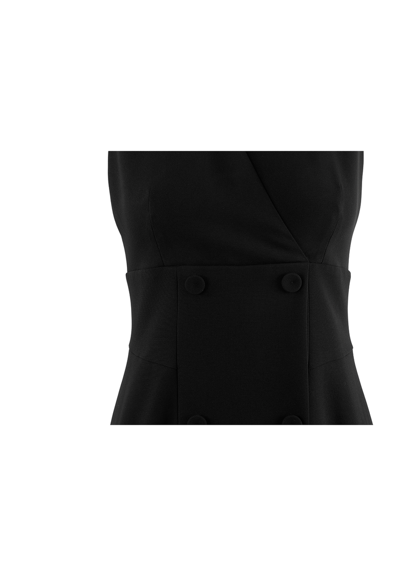 SALAZIA Black Acetate Blend Long-Sleeve Dresses