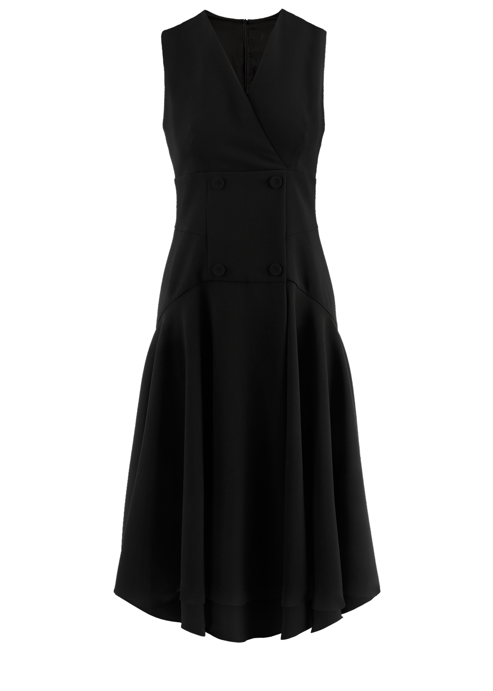SALAZIA Black Acetate Blend Long-Sleeve Dresses