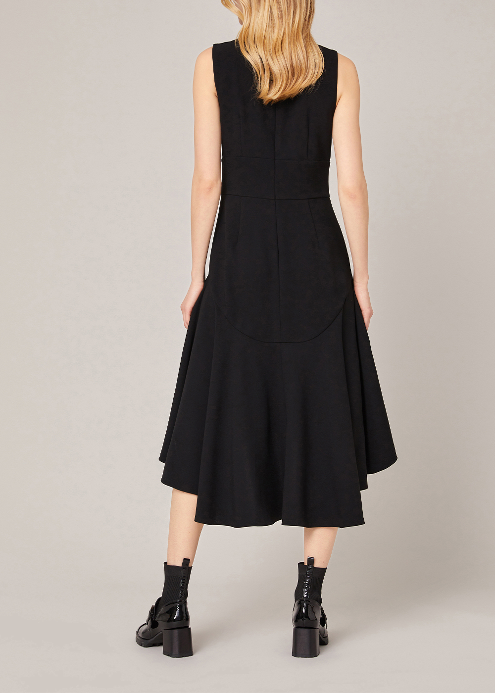 SALAZIA Black Acetate Blend Long-Sleeve Dresses