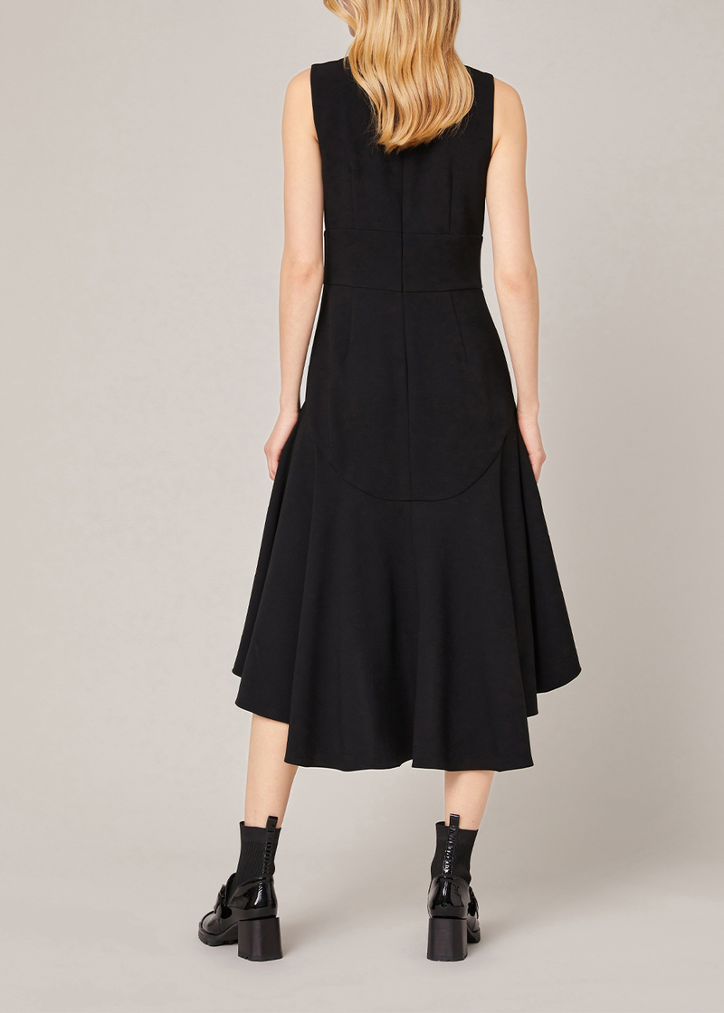 SALAZIA Black Acetate Blend Long-Sleeve Dresses