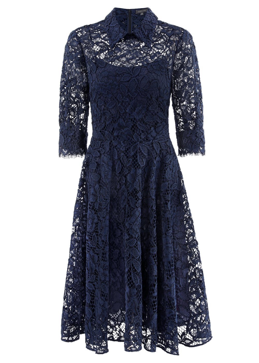 SALAZIA Midnight Blue Tailored Midi Dresses