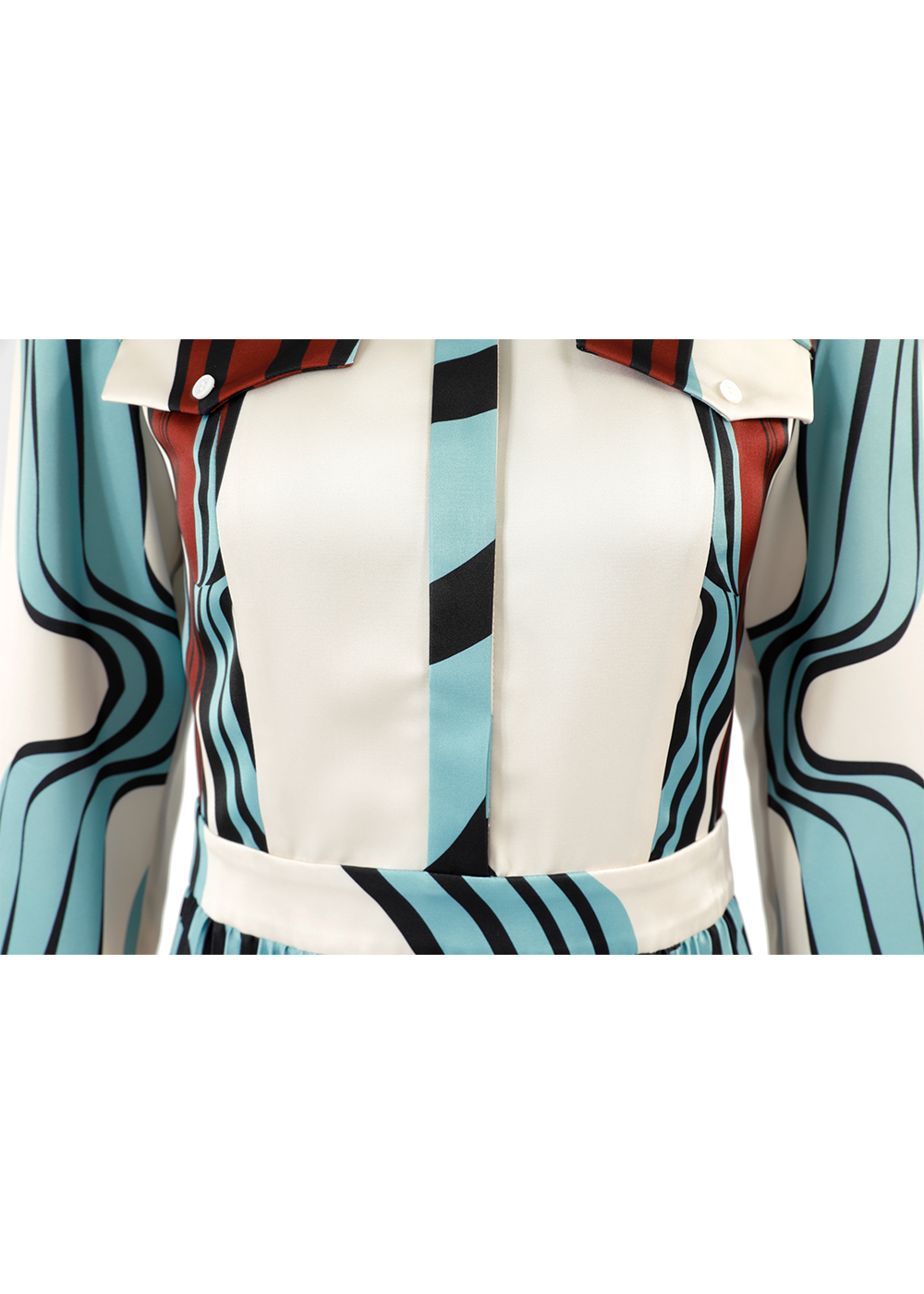 SALAZIA Blue Water Ripple Flowing Dresses
