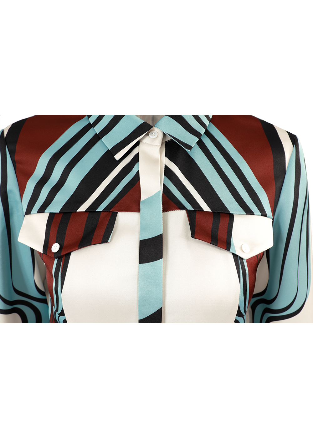 SALAZIA Blue Water Ripple Flowing Dresses