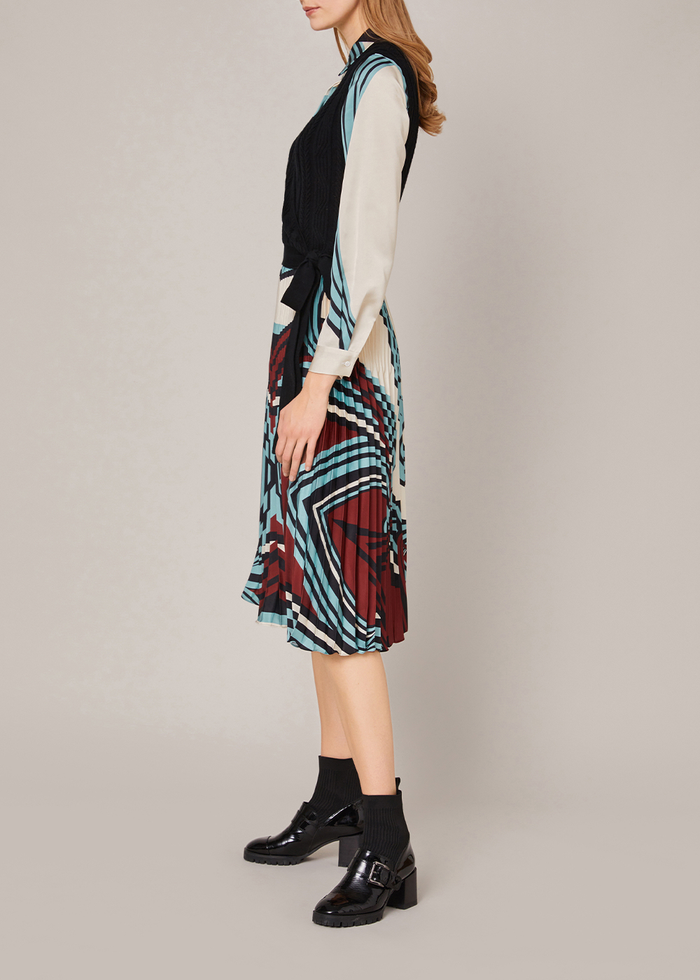 SALAZIA Blue Water Ripple Flowing Dresses