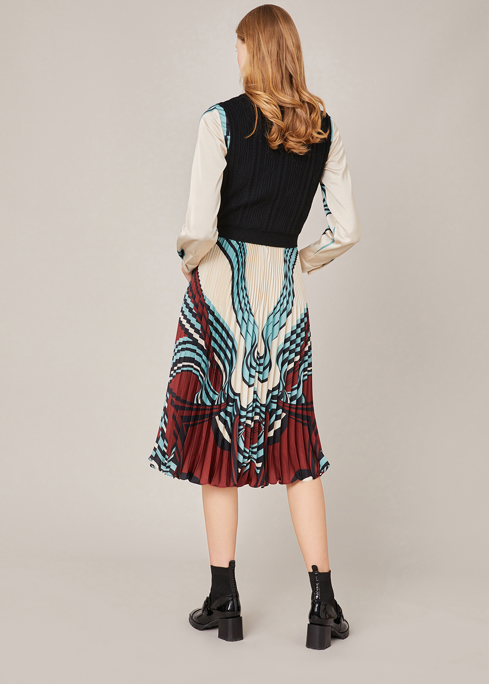 SALAZIA Blue Water Ripple Flowing Dresses
