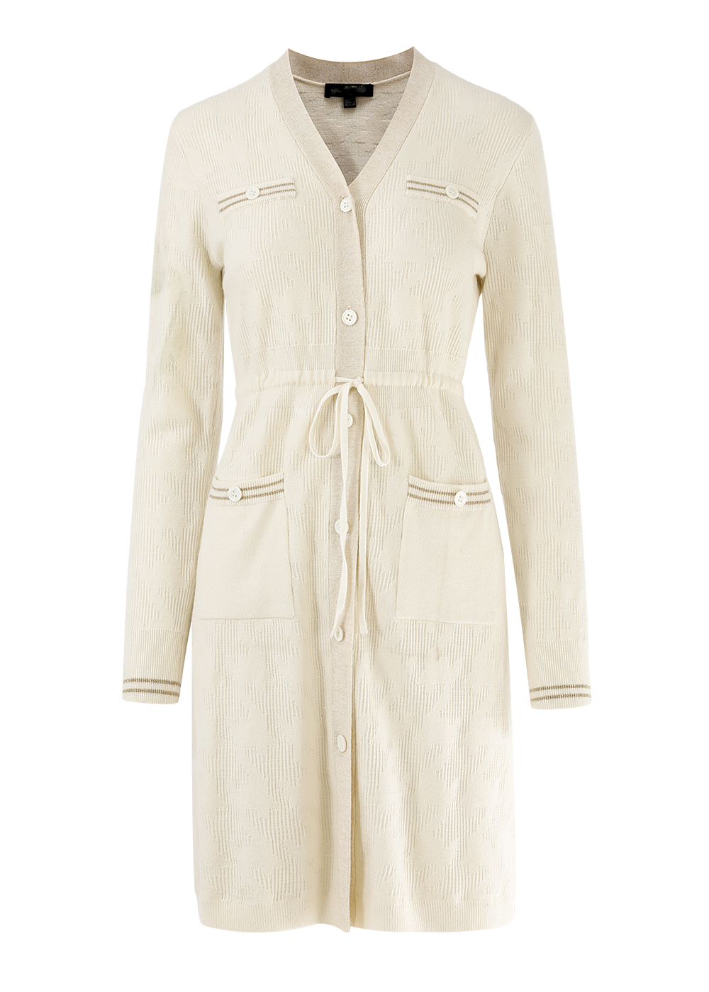 SALAZIA Ivory White Wool Blend Knit Dresses