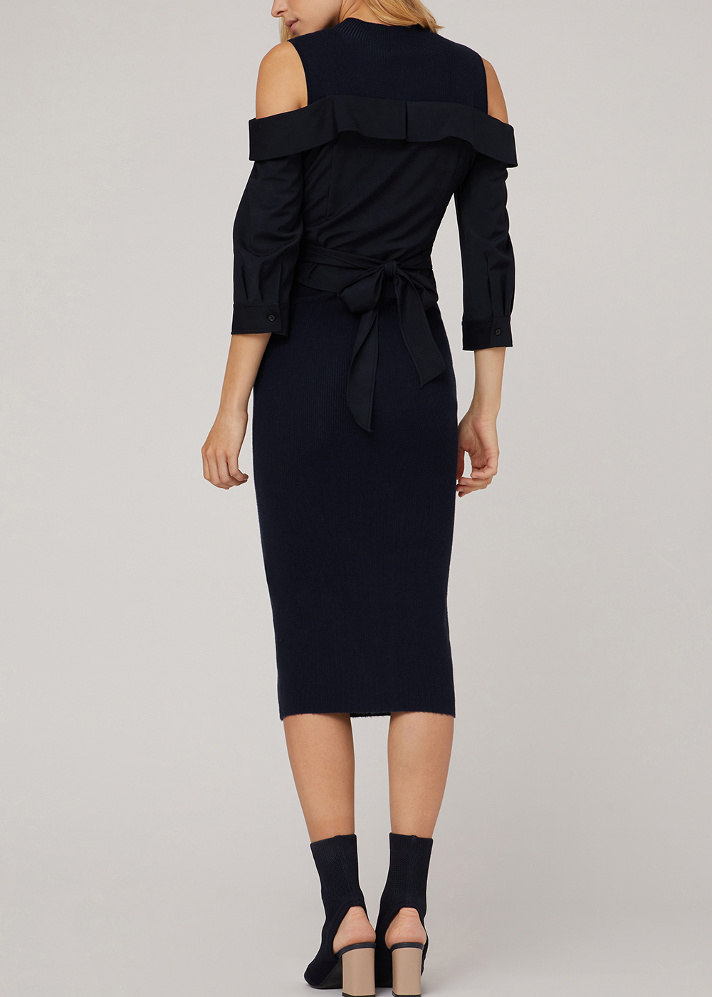 SALAZIA Deep Blue Textured Knit Dresses
