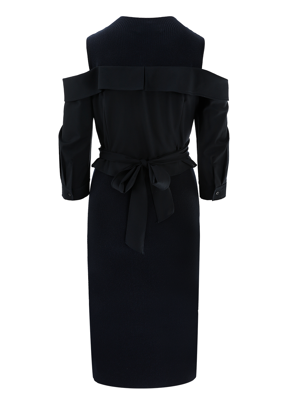 SALAZIA Deep Blue Textured Knit Dresses