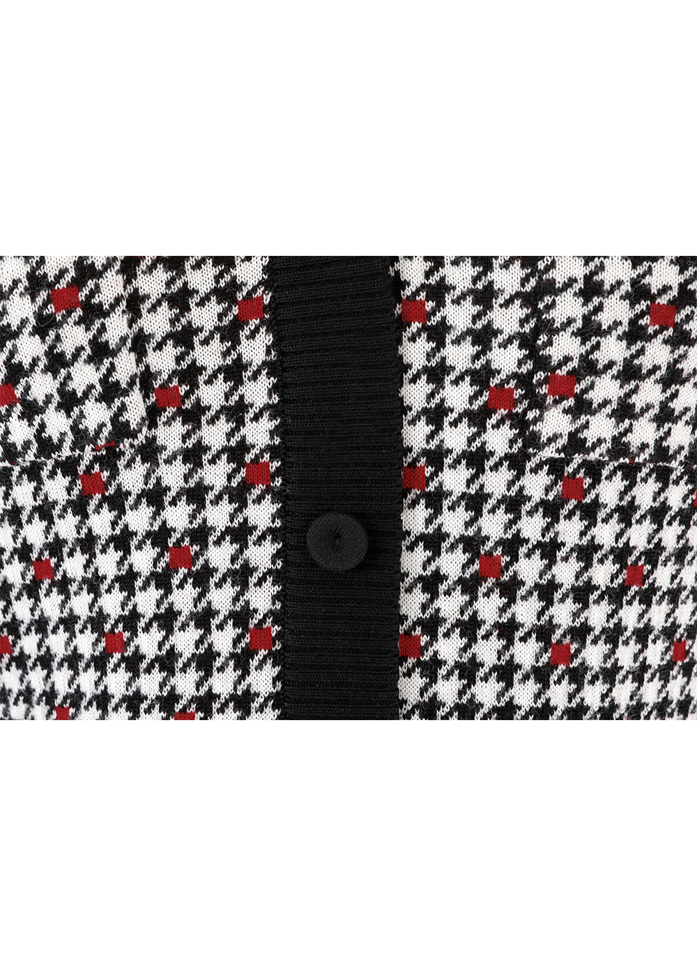 SALAZIA Black-Gray-Red Polka Dot Dresses