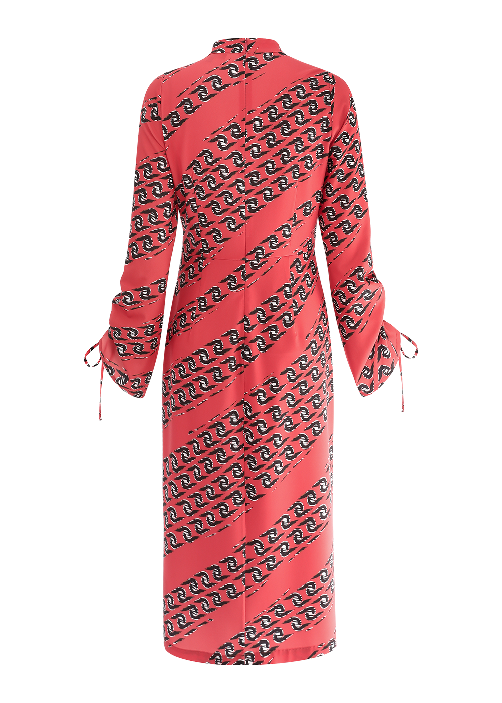 SALAZIA Red-Black Chain Floral Stretch Dresses