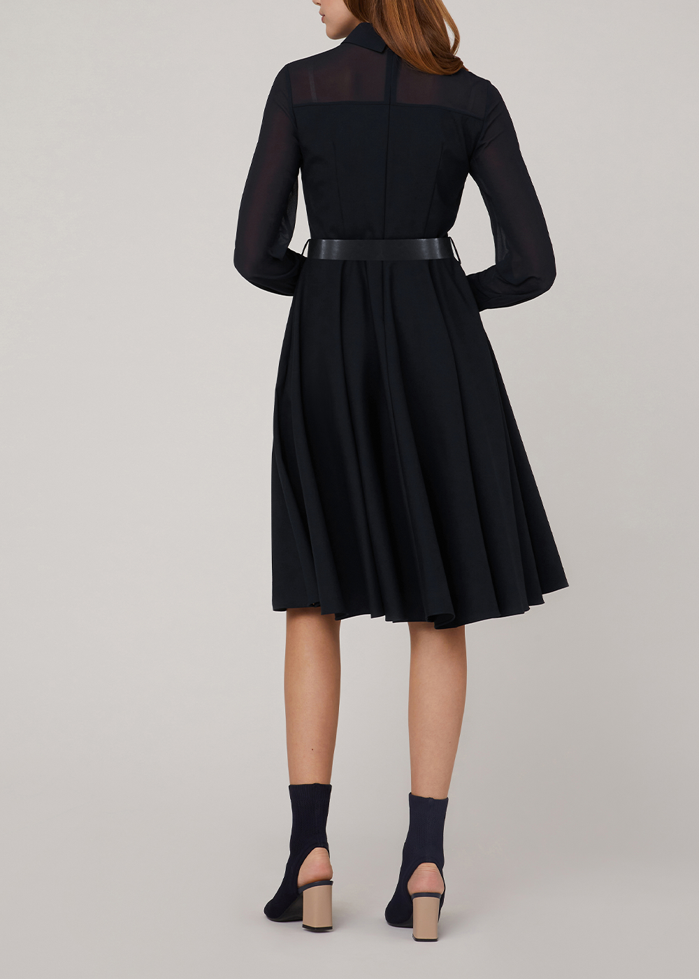 SALAZIA Midnight Blue Wool Blend Dresses