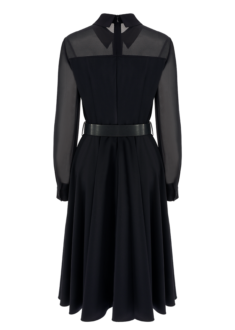 SALAZIA Midnight Blue Wool Blend Dresses