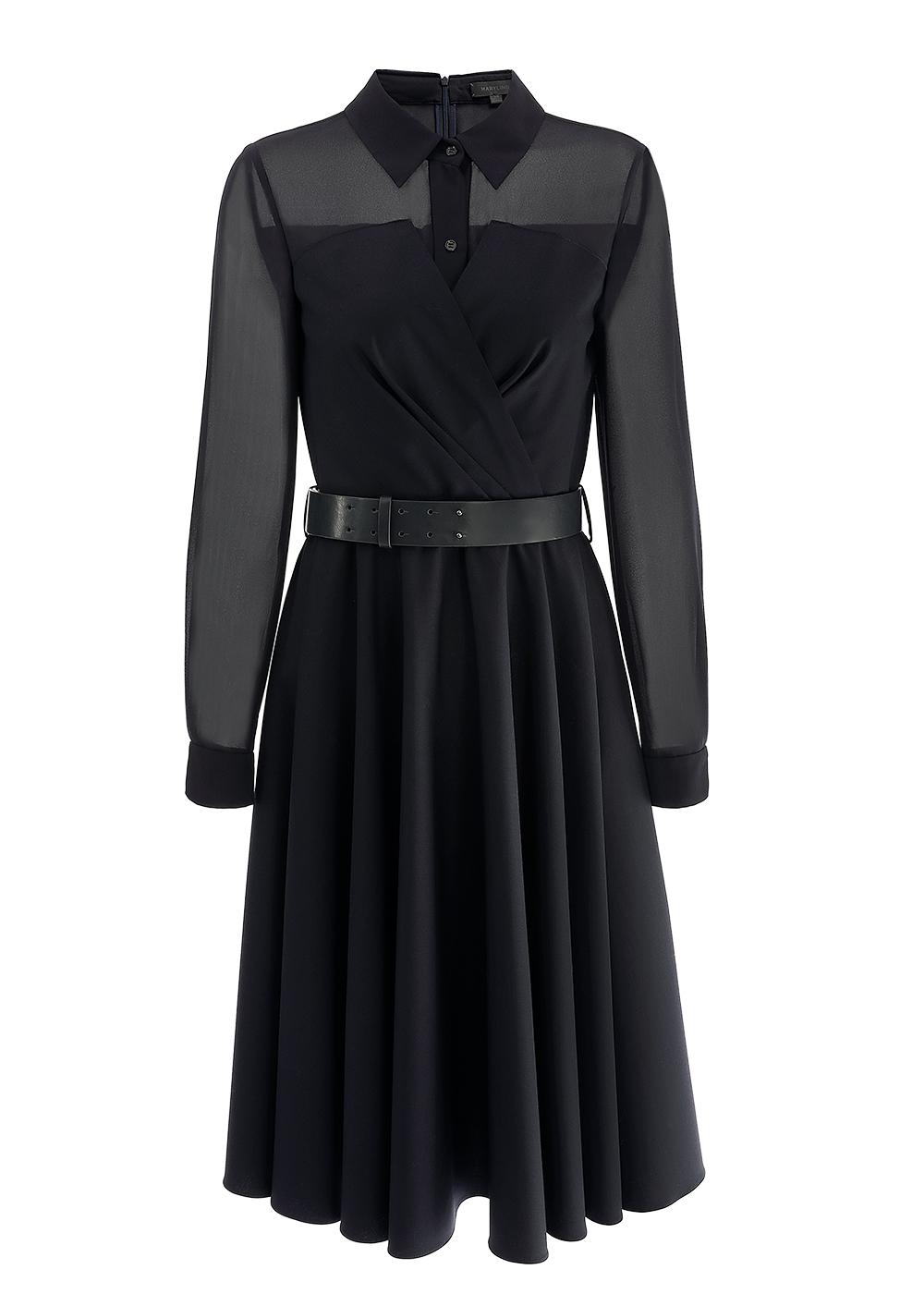SALAZIA Midnight Blue Wool Blend Dresses