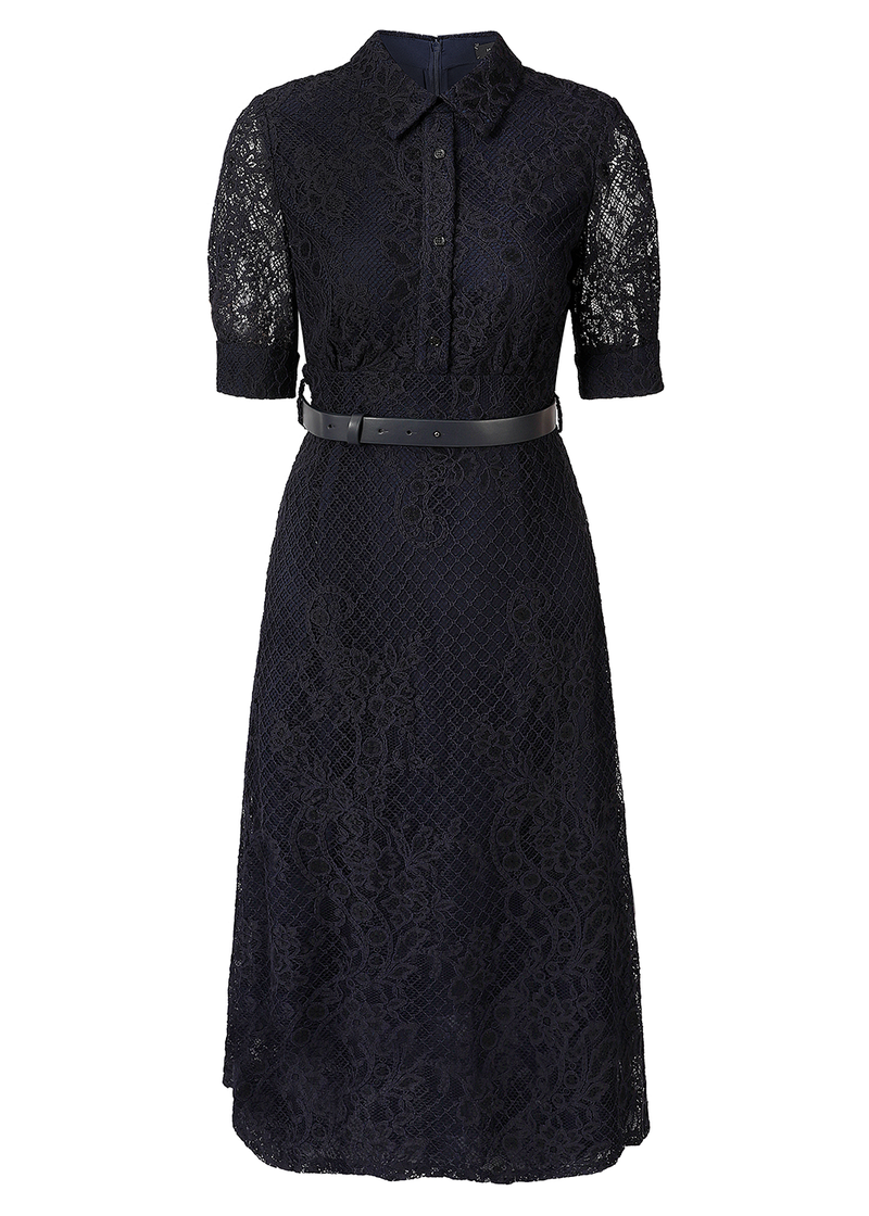 SALAZIA Midnight Blue Sleek Column Dresses