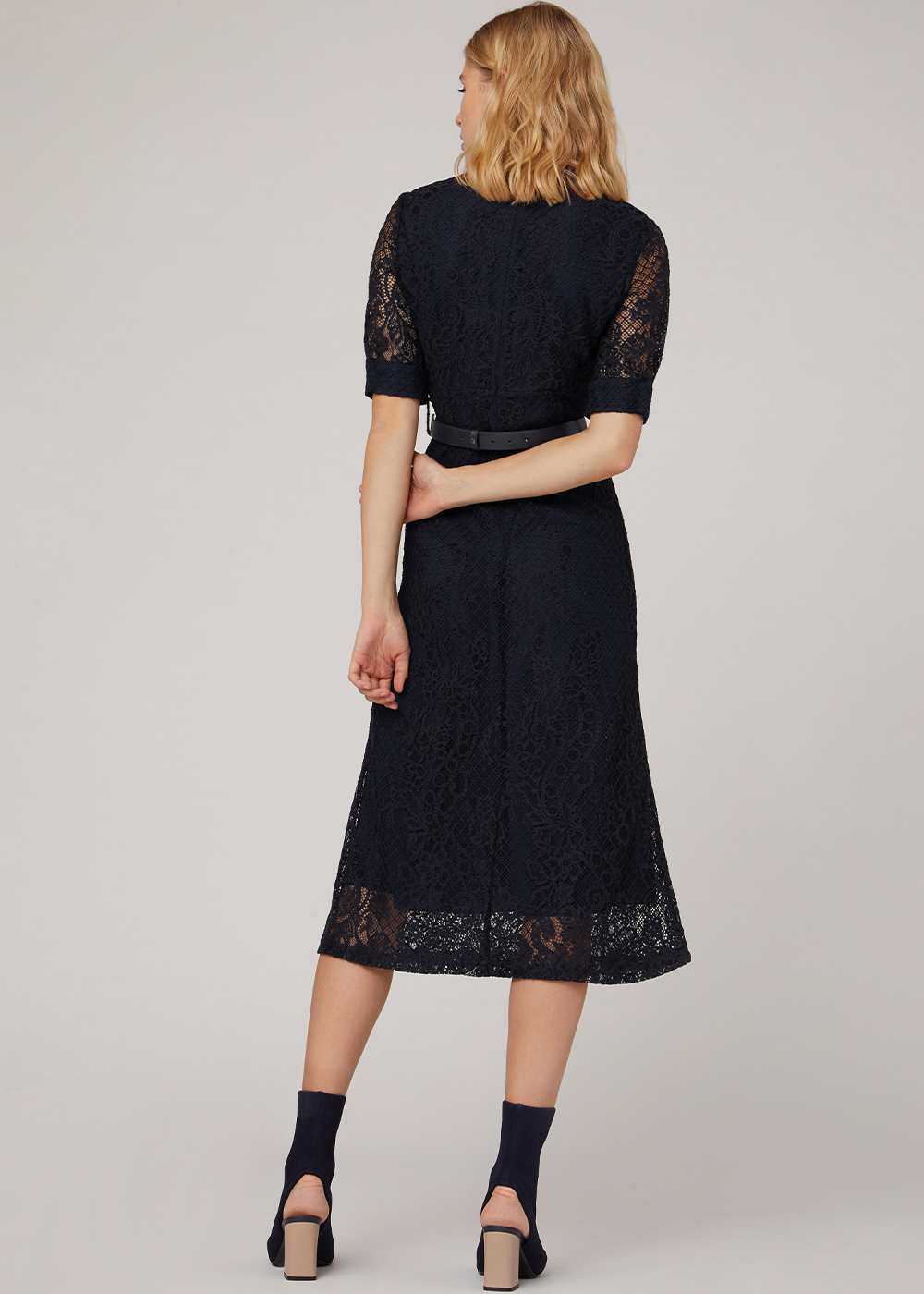 SALAZIA Midnight Blue Sleek Column Dresses