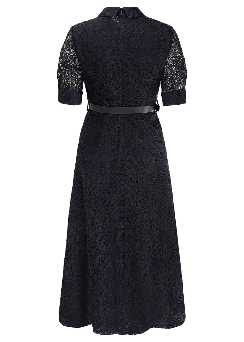 SALAZIA Midnight Blue Sleek Column Dresses