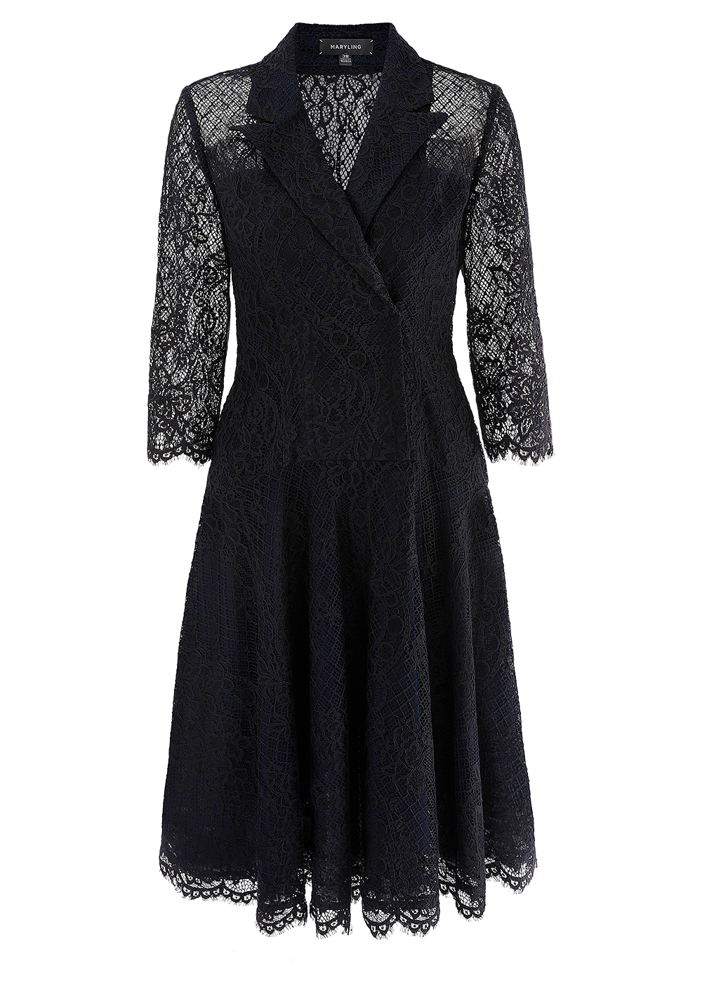 SALAZIA Midnight Blue Sculpted Midi Dresses