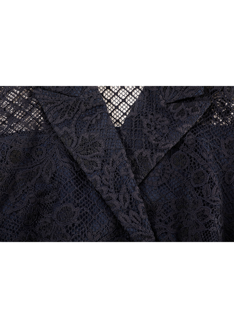 SALAZIA Midnight Blue Sculpted Midi Dresses