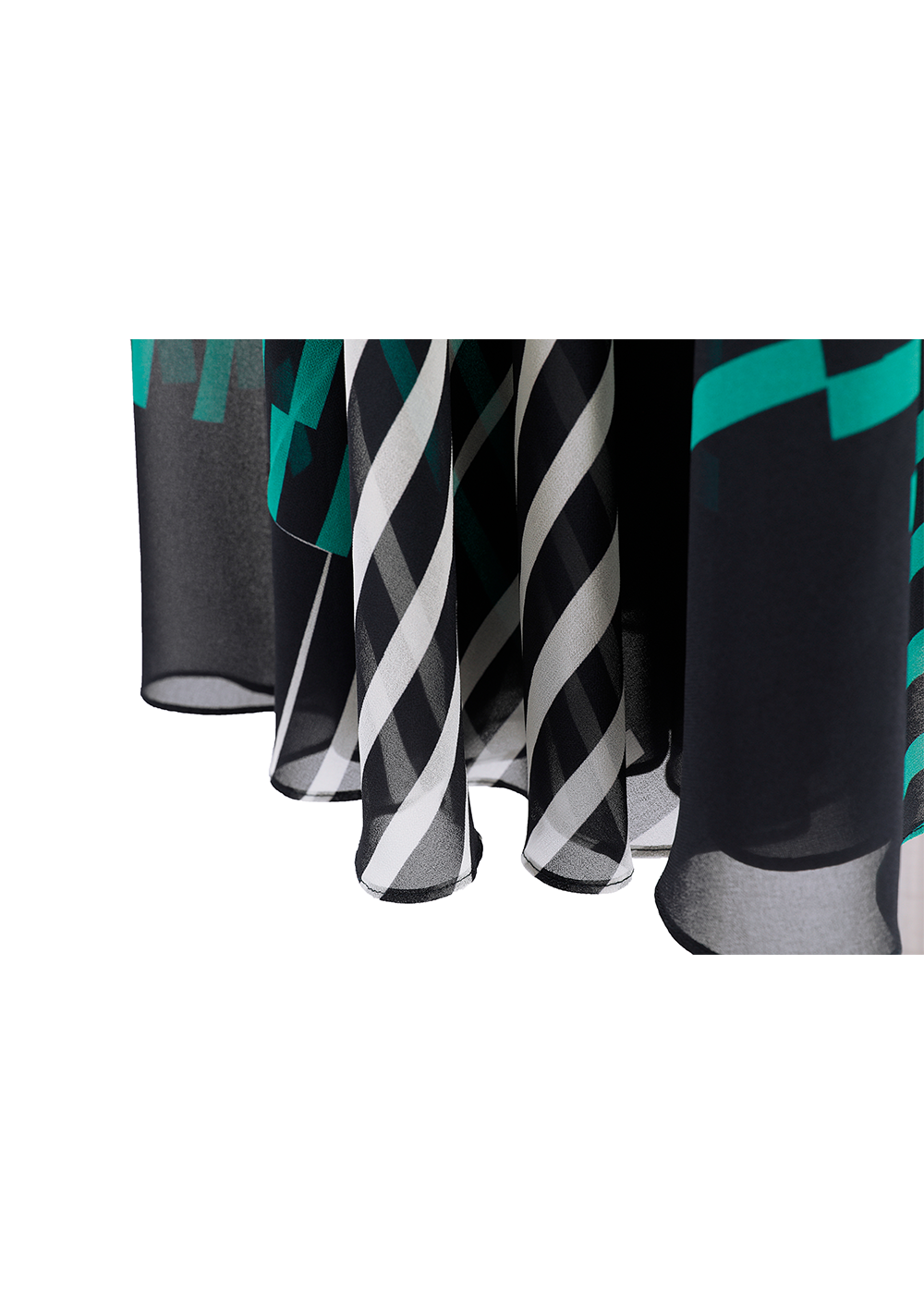 SALAZIA Blue-White-Green Stripe Dresses