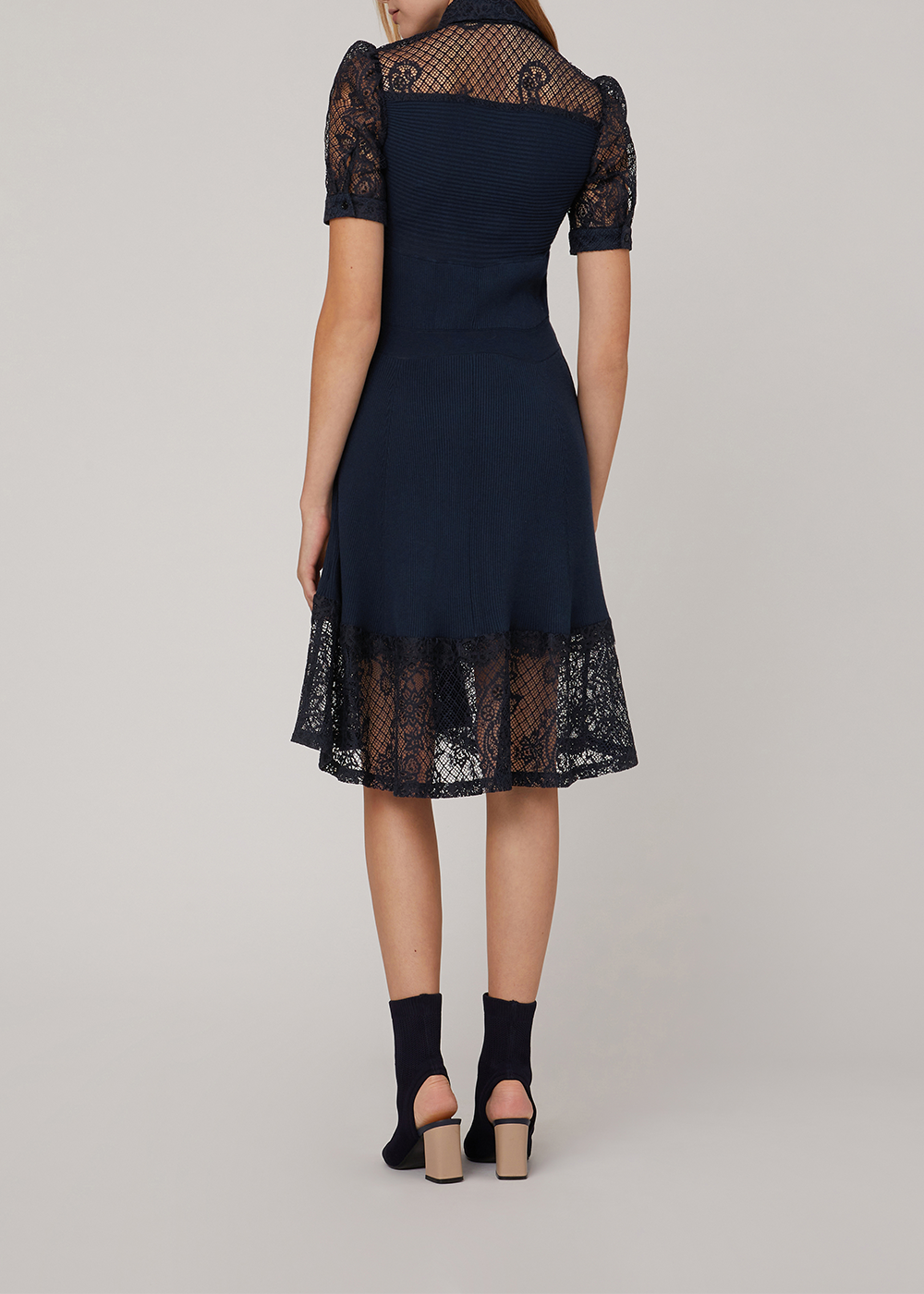 SALAZIA Deep Blue Viscose Blend Knit Dresses