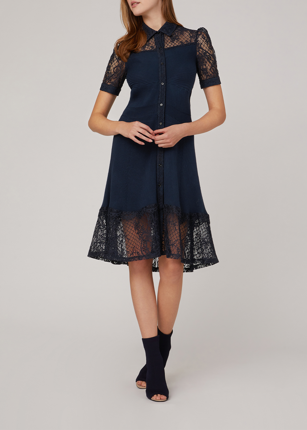 SALAZIA Deep Blue Viscose Blend Knit Dresses