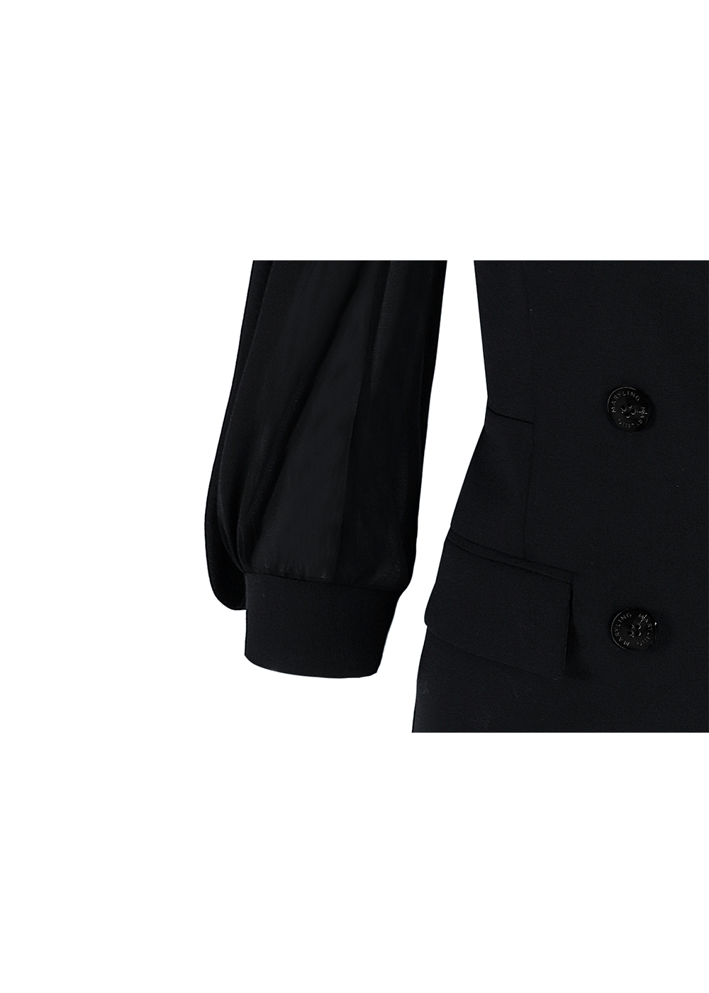 SALAZIA Lan Black Wool Blend Dresses