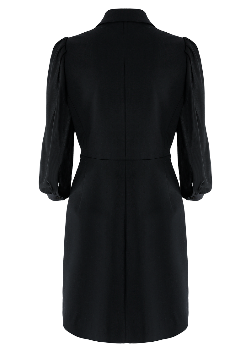 SALAZIA Lan Black Wool Blend Dresses