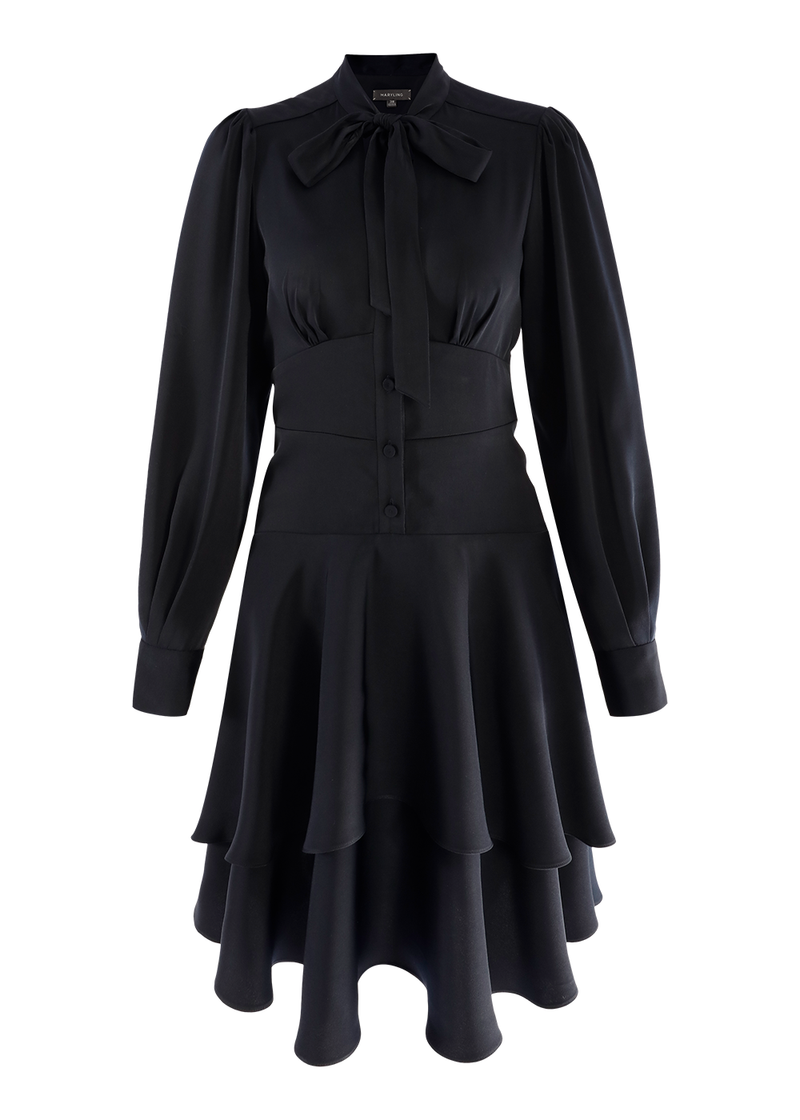 SALAZIA Deep Blue Long-Sleeve Shift Dresses