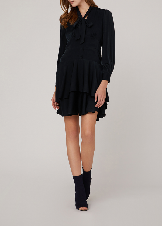 SALAZIA Deep Blue Long-Sleeve Shift Dresses