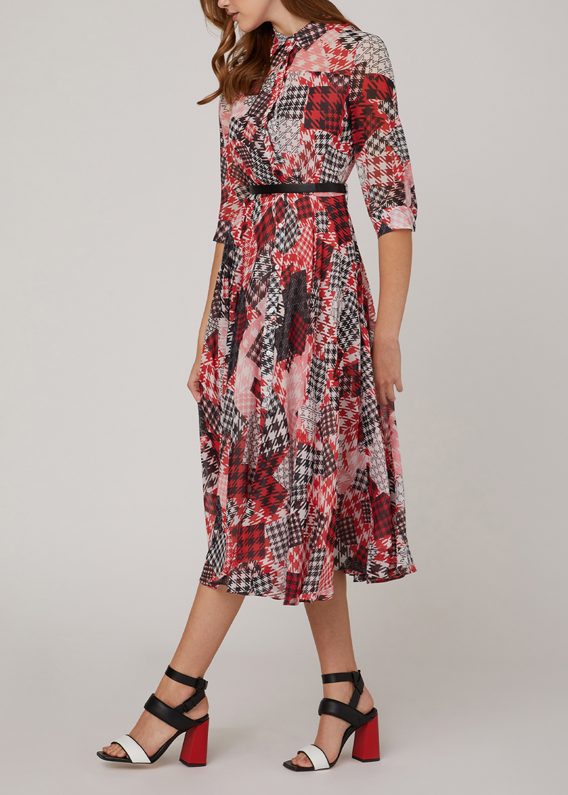 SALAZIA Pink Gingham Mosaic Dresses