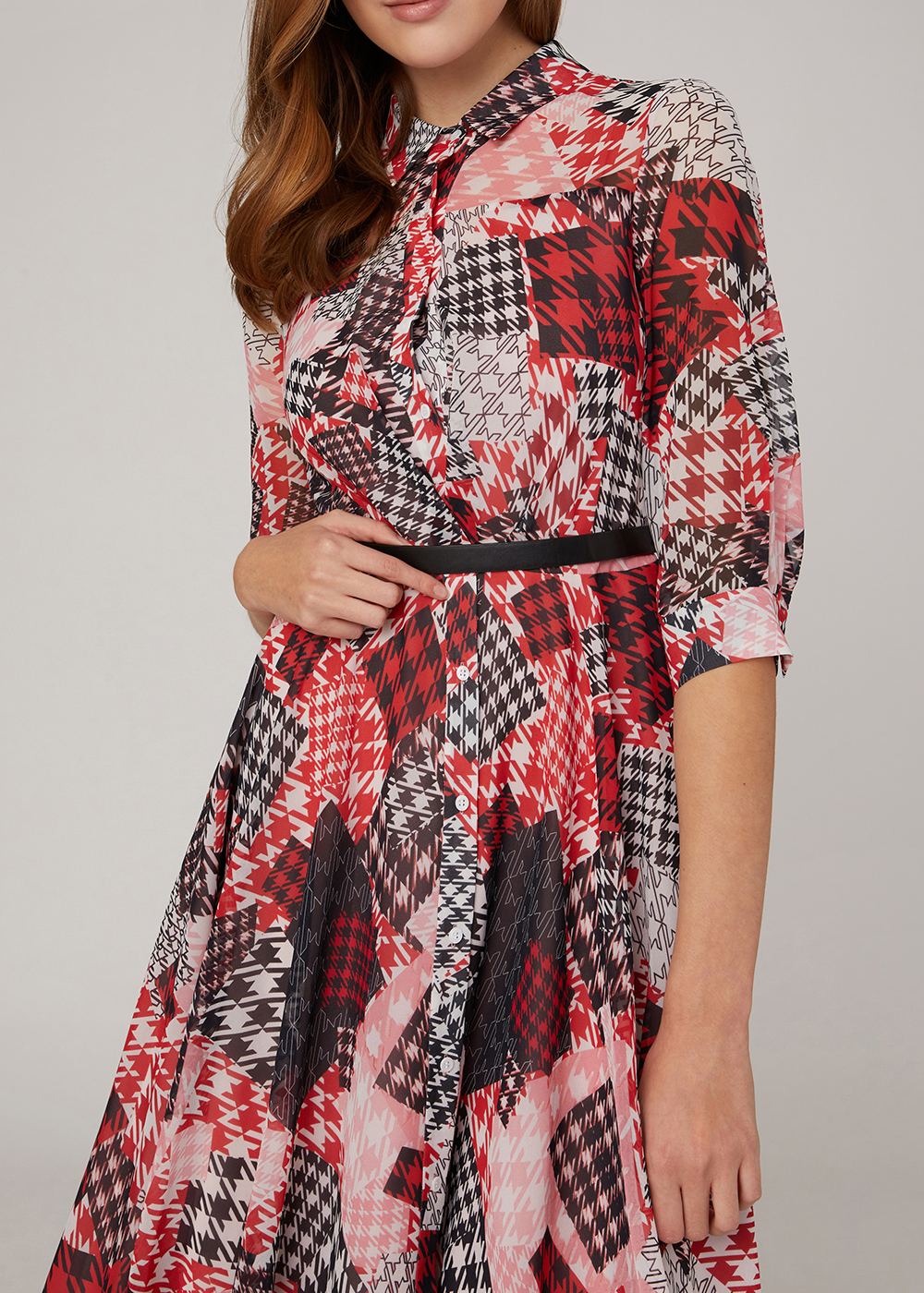 SALAZIA Pink Gingham Mosaic Dresses