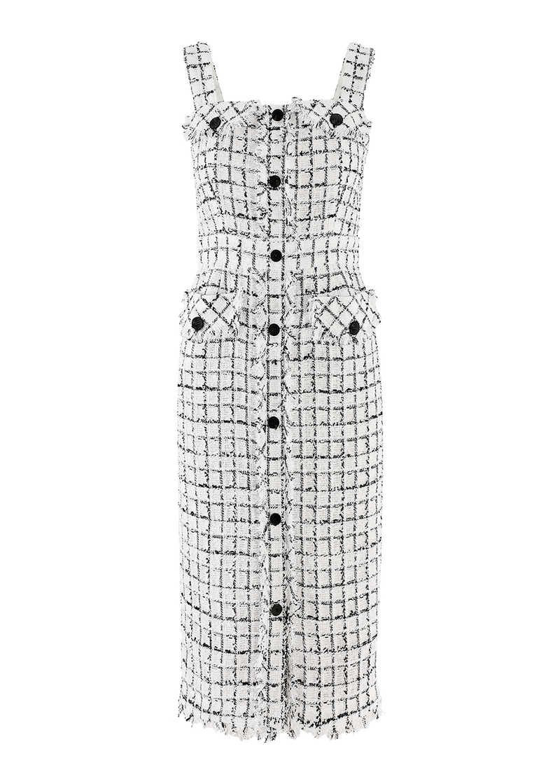 SALAZIA Monochrome Check Dresses