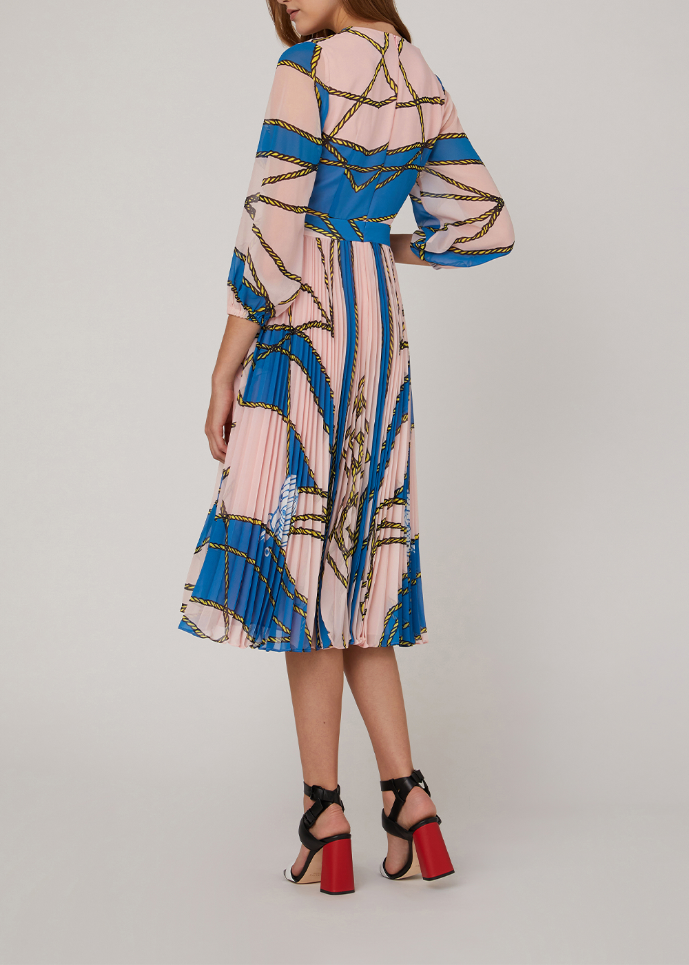 SALAZIA Pink-Blue Summer Sailing Dresses